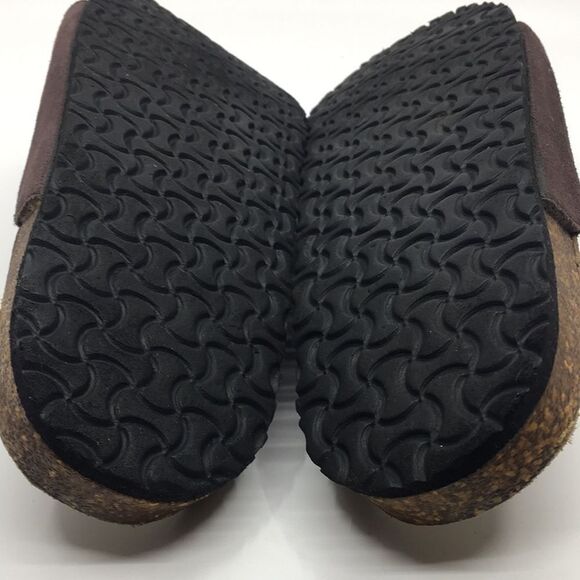 ESNY brown suede cork sole comfort sandals Sz 11 - Picture 9 of 15